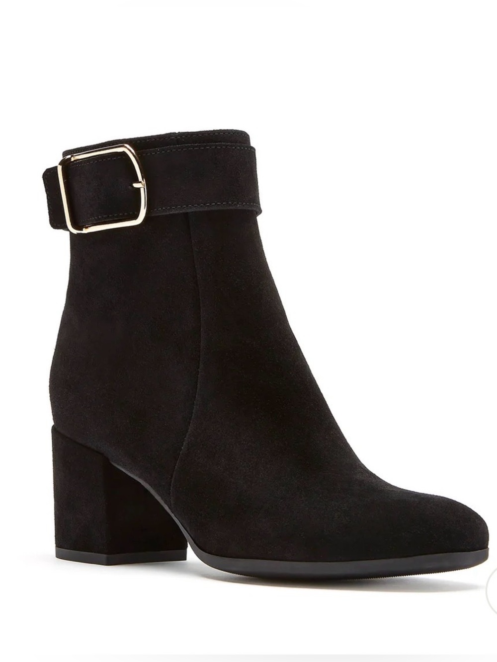 🆕 La CANADIENNE Black Suede Montreal Jesse Buckle Ankle Boots